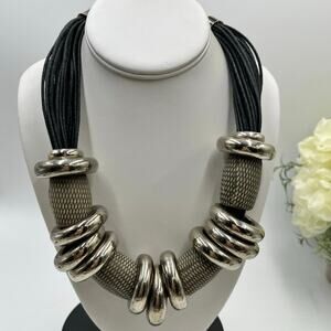 Wilma Spaglee Vintage Statement Necklace Italian Designer Modernist‎ Jewelry